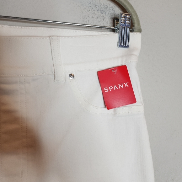 NWT Spanx SPANXshape White EveryWear Ankle Skinny Jeans Size Large Stretch Denim - Picture 15 of 16